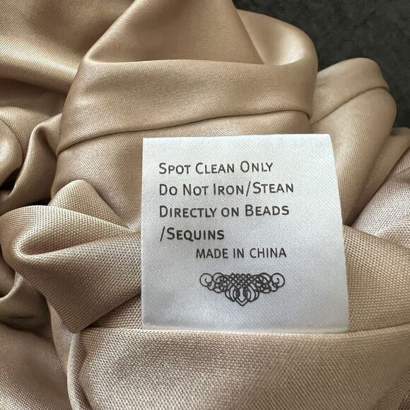 Sue Wong Dress Womens Size 2 Beaded Lace Mesh Overlay Black Whimsigoth - Picture 13 of 16